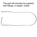 Brake pipe, 6.3mm, front to rear, 1952 until 1964, copper or copper nickel, 1.98m. See description notes.