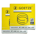 Piston ring set, lower native wall pressure, original quality by Goetze (for 2 pistons) 602cc, 74mm, late 1976 onwards. (see notes). 1.75, 2.00, 3.5