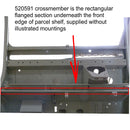 Dash parcel shelf crossmember bar, fits under LHD or RHD shelf, supplied WITHOUT cable and rod fittings.