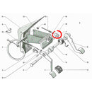 Yoke bracket for brake pedal pushrod, threaded internally M7x1.00