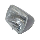 Headlight 2cv rectangular, system Seima, housing grey ABS plastic, optic is chromed plastic, very good copy of original