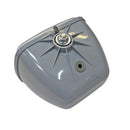 Headlight 2cv rectangular, system Seima, housing grey ABS plastic, optic is chromed plastic, very good copy of original
