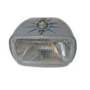 Headlight 2cv rectangular, system Seima, housing grey ABS plastic, optic is chromed plastic, very good copy of original