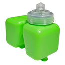 Reservoir including cap, dual circuit master cylinder green, LHM type.