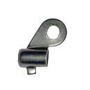 Drum hand brake cable stop clip bracket, LEFT, including bolt, nut and washer.