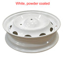 Road wheel rim, SLOTTED, white, Ami Super, Mehari Azur etc., 4J x 15 inch, PCD = 3x160. Each