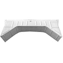 Rear seat box rearmost part only, Dyane, including curved panel, zinctec steel