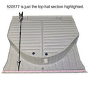 Top hat section crossmember, for boot floor, fitted under our part 300730