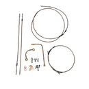 Brake pipe kit set, copper, copper nickel, 2cv 10/63 until 1969, banjo at front, 4.5mm pipe, M9 at rear.