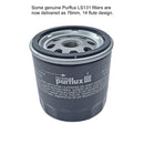 Oil filter, genuine PURFLUX, for 602cc 2cv etc. Only the best for 2cv.