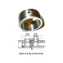 Steering rack guide ring bush. (Not available from Citroën) up to February 1983. See description notes.