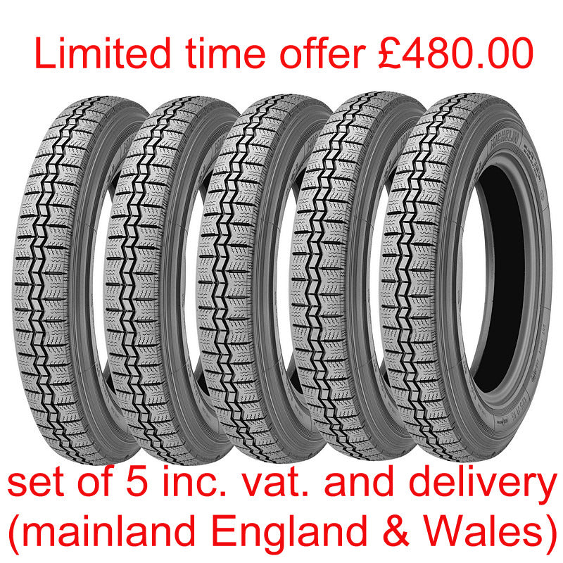Special Offer, set of 5 Michelin X tyre 125/90R15, 125r15