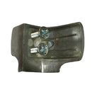 Boot lid end stop block aluminium left inc. screws, 2cv.