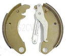 Brake shoes, front, 2cv4/2cv6, 2cv, AZ, AZU, diam. 200mm, Set 4. See notes.