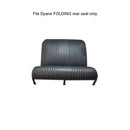 Seat cover, for Dyane rear FOLDING seat, weekend version only, top quality black perforated targa vinyl.