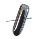 Headlight finger clip catch, 2cv, chromed, complete with wire spring.