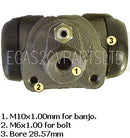 Wheel cylinder AK/AZU, front, 03/1963 to 03/1968. Ami6 until 11/1963.