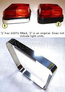 Embellisher in stainless steel for rear lamp base, pair, only fit Seima. NO LONGER SOLD - THEY DON'T FIT WELL!