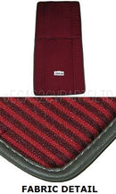 Rear bench seat cover pair (2 covers), left and right, rich, dark red and red stripes in satin cotton also for front AZ, AK400