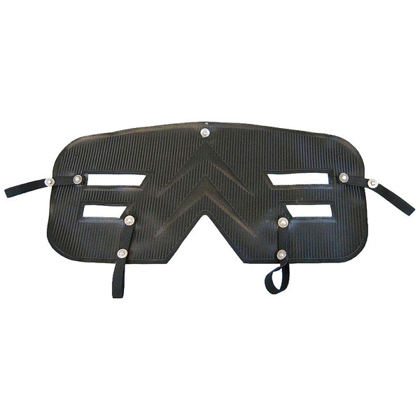 Winter grille muff blind, 2cv, for 3 bar aluminium grille, available in black.