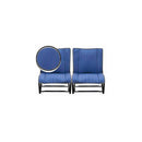 Front bench seat cover, PAIR, 1 left, 1 right, blue/light blue stripes in satin cotton for AZ.