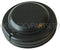 Rear suspension arm bearing plastic dust cover cap with cut out for brake pipe.
