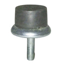 Bump stop, droop stop, round, rear, fits on top of chassis to rear of rear axle, Acadiane or AK400, M7 thread length 21mm.