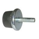 Bump stop, droop stop, round, rear, fits on top of chassis to rear of rear axle, Acadiane or AK400, M7 thread length 21mm.