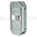 Body B (middle) door post lock mount plate only, left