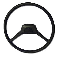 Steering wheel, 2 spoke, hard black plastic, 2cv special