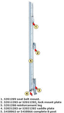 Body B (middle) door post lower reinforcement leg, fits left or right