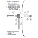 Mirror head swivel kit, see notes.