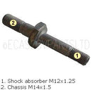 Mounting pin (stud) for shock absorber 2cv