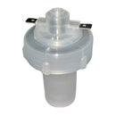 Lid with float and contacts for tandem LHM brake fluid reservoir.