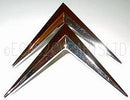 Chevrons, chromed, as fitted by adhesive to 2cv grille. PAIR