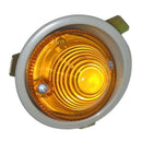 Indicator light, 2cv, left, complete with grey insert & fittings, round, in front of wing, complete.