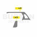 Interior body trim lining for Dyane 6 light upper body and rear inner wing full set left & right