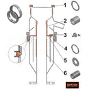 Breather repair kit to repair original Citroen engine breather, works for 2cv6, Dyane6, Visa 652cc etc.