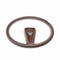 Steering wheel, BROWN, single spoke, 383mm diam., For Charleston or Club, original soft type. Fits Dolly and Special perfectly BUT see important notes.
