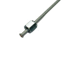 Brake pipe on rear arm left or right, 2cv etc, 1950 to 1964, Ami6 to 1963, banjo type, 6.35mm, 495mm. Zinc electroplated steel.