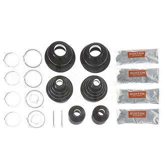 Driveshaft gaiters NEOPRENE, complete 2cv car kit of 6 gaiters with steel gaiter ties, grease and fitting cone.
