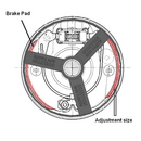 Brake rear centralising tool, 2cv, Dyane, Mehari only, NOT Ami, NOT AK, NOT Acadiane. See notes in description details.