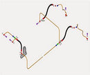 Brake pipe kit set, complete (all rigid tubing) 2cv up to June 1952 LEFT HAND DRIVE.