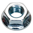 Nut, flanged, zinc plated, ferromagnetic, M3, 5.5mm spanner size, holds vent flap shutter to body (12 fitted) Each