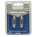 Bulb, 5 watt, festoon (torpedo shape), 38mm length, 8.5mm diam cap, pack of 2, interior.