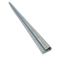 Door seal bottom metal internal retaining strip only, front or rear, 2cv, superior and best profile available, 79cm long.