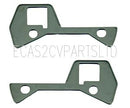 Dyane door handle gasket plates, grey plastic, pair (1 x left, 1 x right).