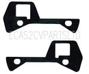 Dyane door handle gasket plates, black plastic, pair (1 x left, 1 x right).