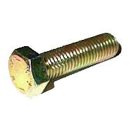 Set screw, plated, 11mm hex head, M7 x 1.00, 30mm long, Sold per single screw.