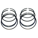 Piston ring set, lower native wall pressure, original quality by Goetze (for 2 pistons) 602cc, 74mm, late 1976 onwards. (see notes). 1.75, 2.00, 3.5
